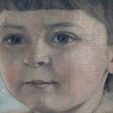 Portrait in oil on canvas