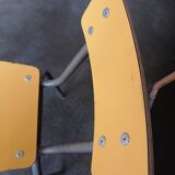 Petite chaise ecole 1950s tubee formica jaune
