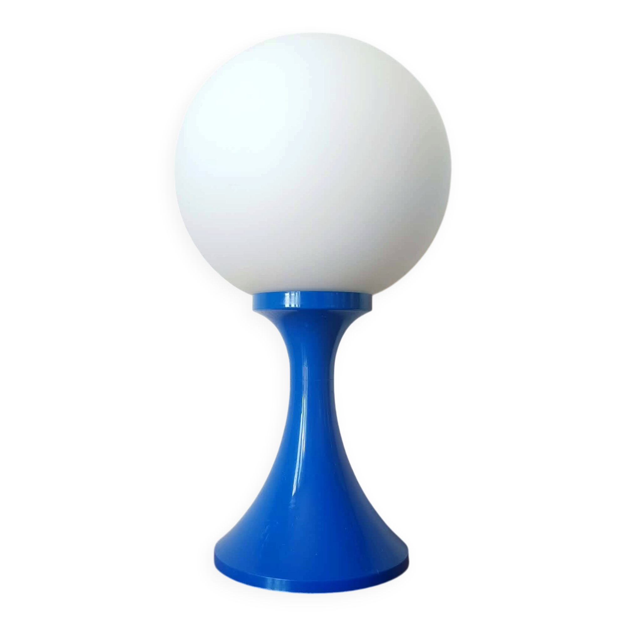 Space age blue and opaline lamp 1970