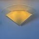 Pair of vintage wall lights, white lacquered metal and sandblasted glass, France 1970