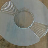 Lot d'un plat et saladier en verre sablé