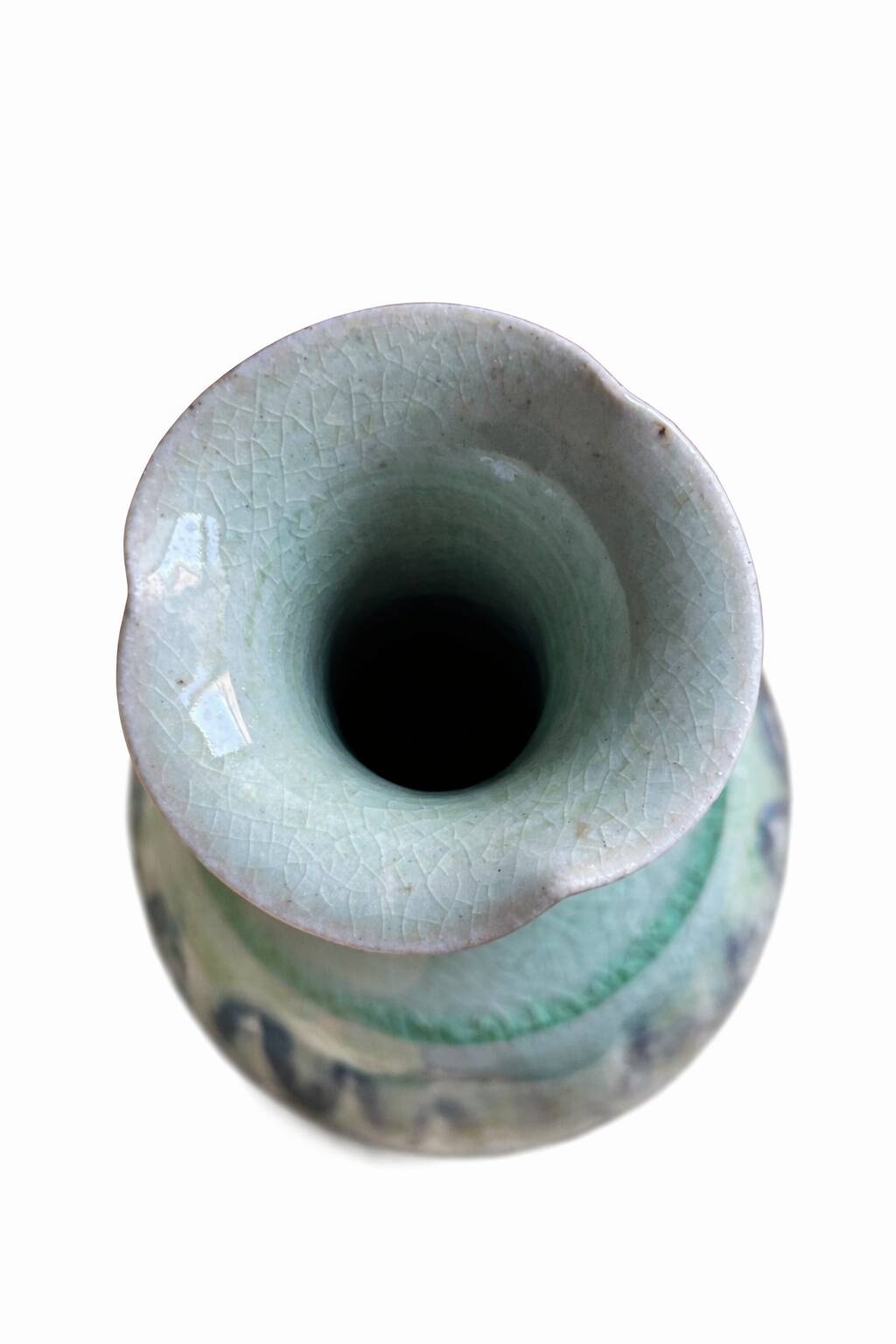 Japanese soliflore vase in ceramic Ofuke from Seto, signed Katō Tsuneji.