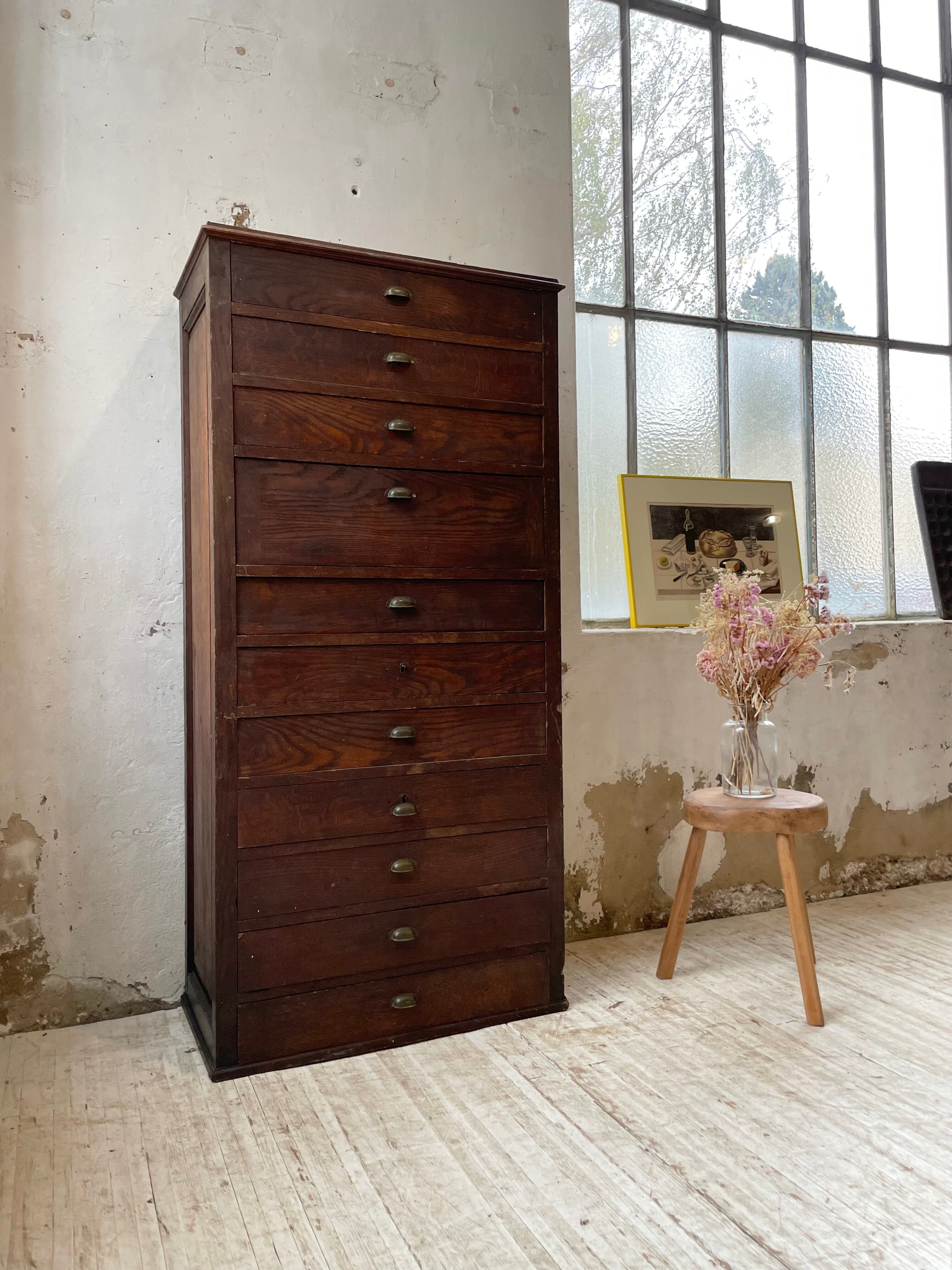 Workshop furniture with drawers XL oak