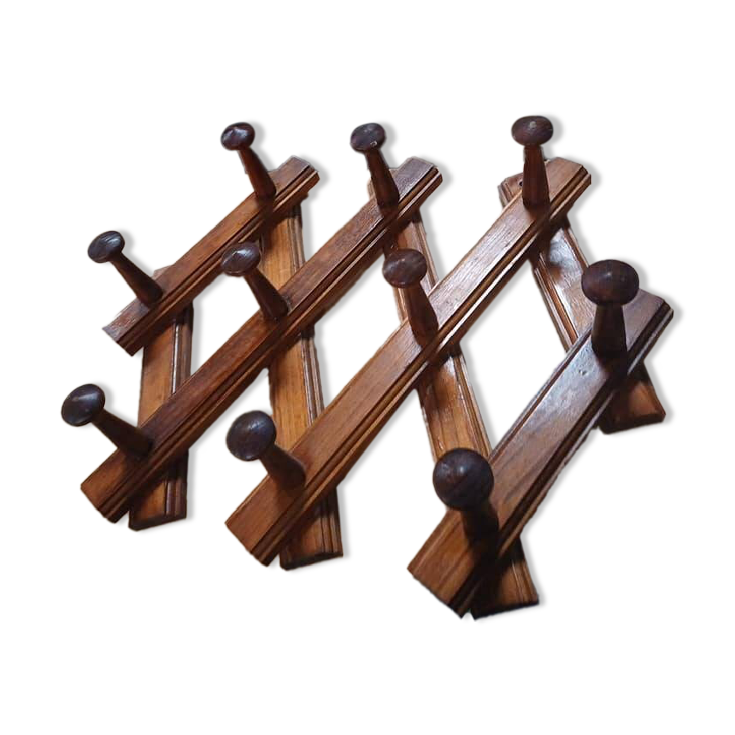 Vintage accordion coat rack