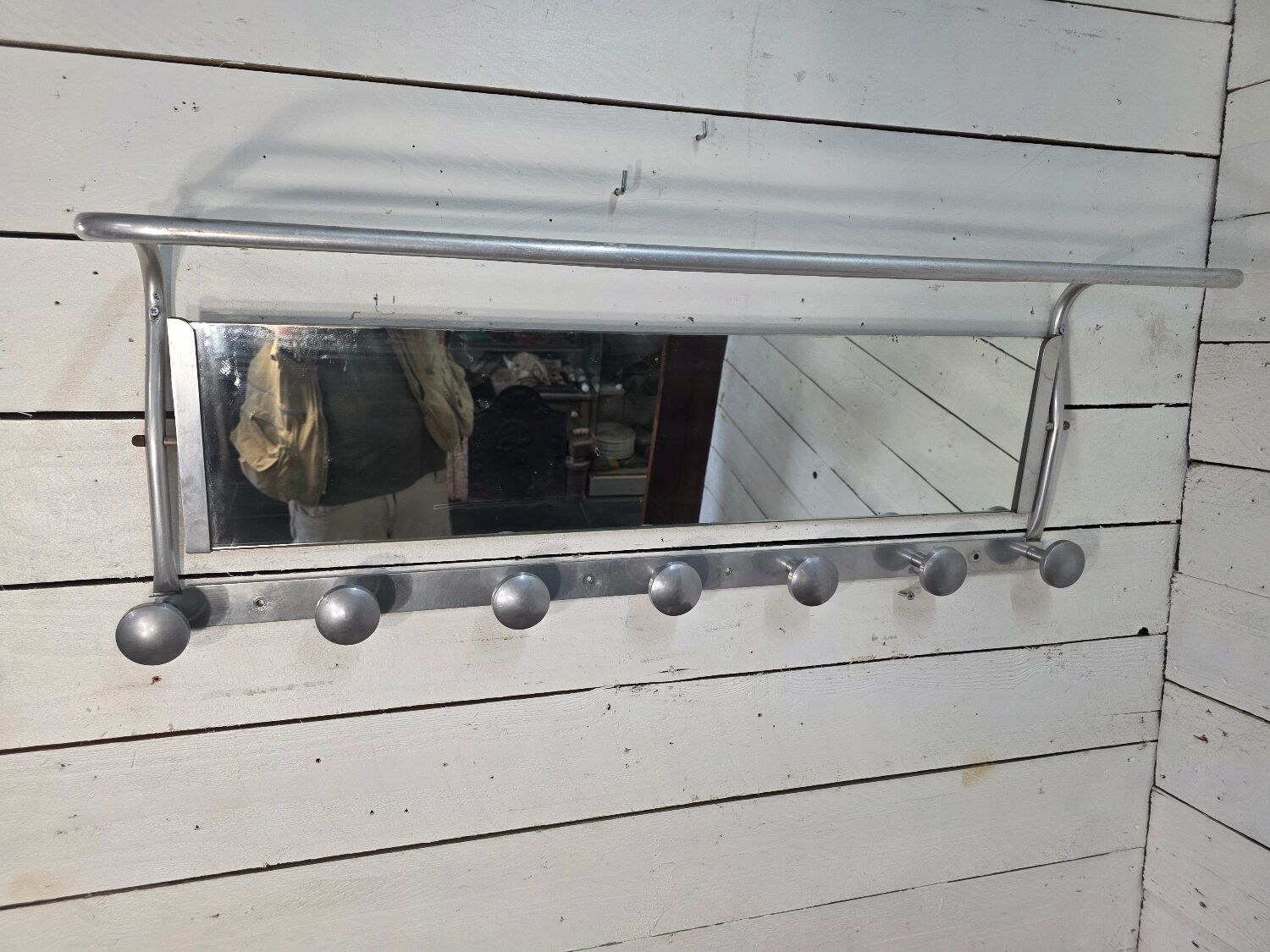 Aluminium coat rack from the 1950s.