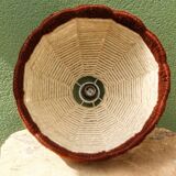 1970s two-tone wool pendant light, Germany