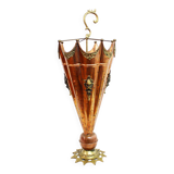 Umbrella stand in copper and brass