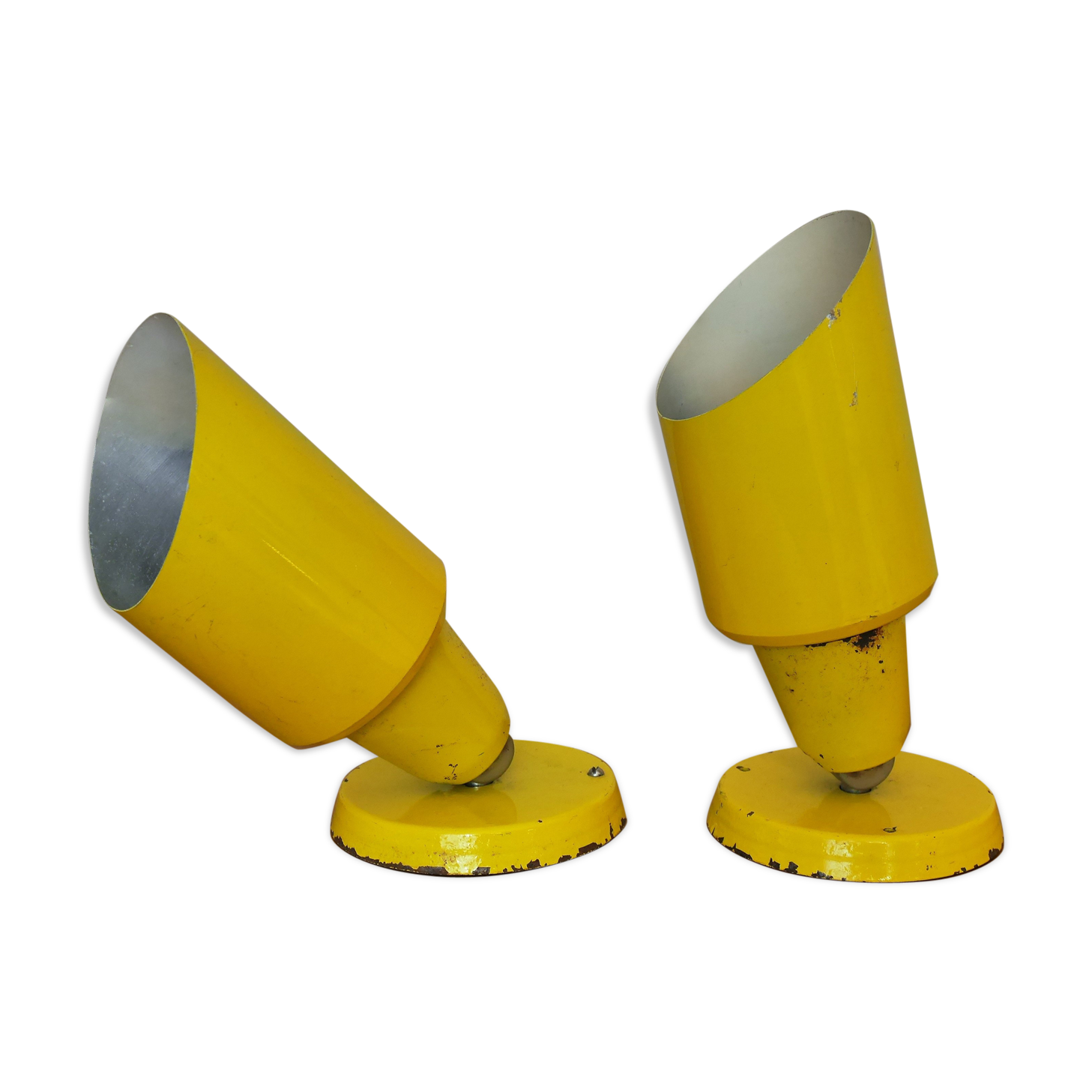 Pair of articulated metal wall lamps 50