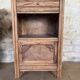 Bedside table and its original patina or small accent piece.