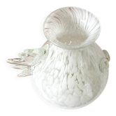 Atypique Vase en Verre Marbré de Murano Verriers Vénitiens Design Poisson