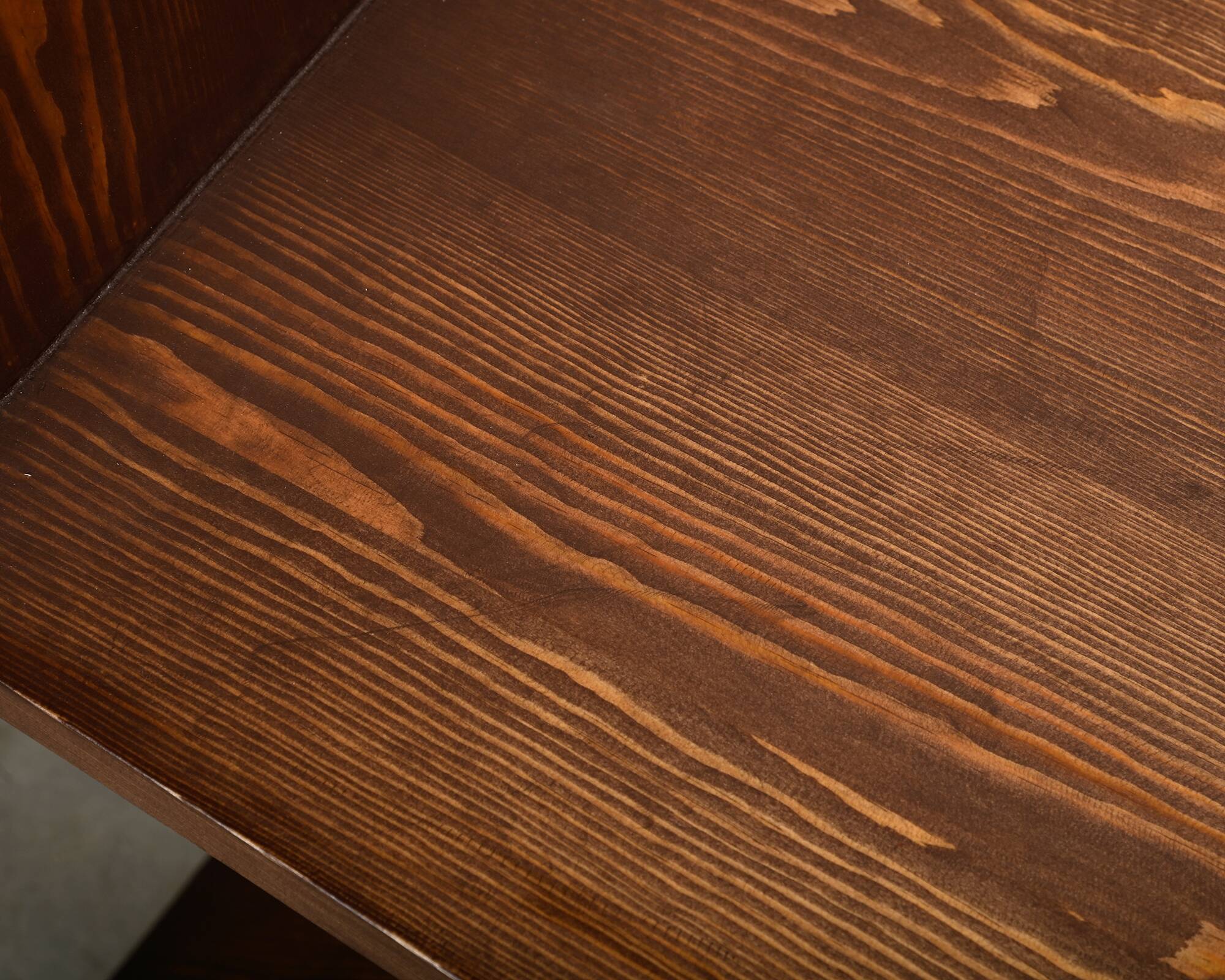 Gerrit Rietveld Zig Zag Chair is dark brown stained wood