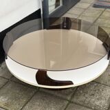 Table basse ronde de l'ère spatiale