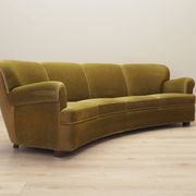 Green velour sofa, Danish design, 1960s, production: Denmark