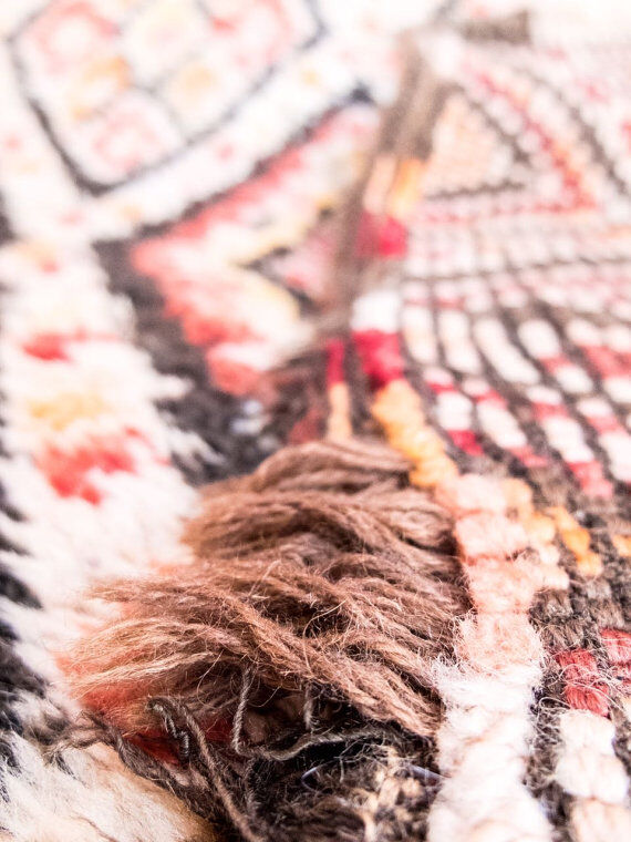 Marmousha Rare, 330 x 175 authentic hand made wool rug