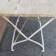 pedestal table bistro cafe restaurant iron metal garden bistro 1960s vintage