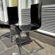 "Klass" designer chairs - wenge wood and chrome legs