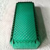 3 Arcoroc bowls in vintage emerald green molded glass