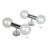 Space Age Wall Lights in Chrome by Motoko Ishii for Staff, 1970s