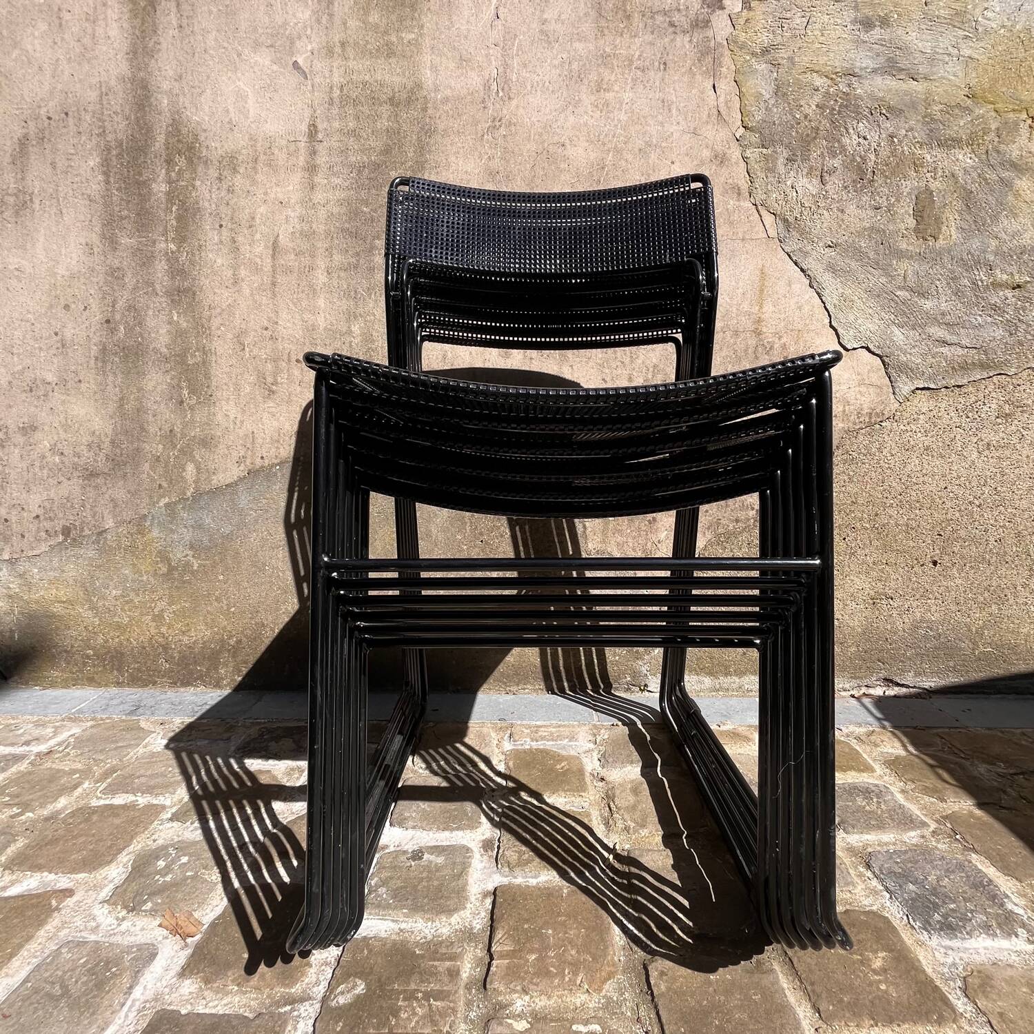 2 Italian chairs Full Metal - 1980