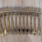 Luxury Cutlery Set Solingen SBS Gold Plated with Fine Gold 23/24 Carats - 70 Pieces