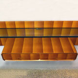 Suspended console in wood by La Permanente Mobili Cantù, 1950s