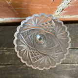 Vintage 1970s Cut Crystal Bohemian Vase #C866