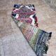Vintage Boujaad wool table runner: red and black Moroccan rug.