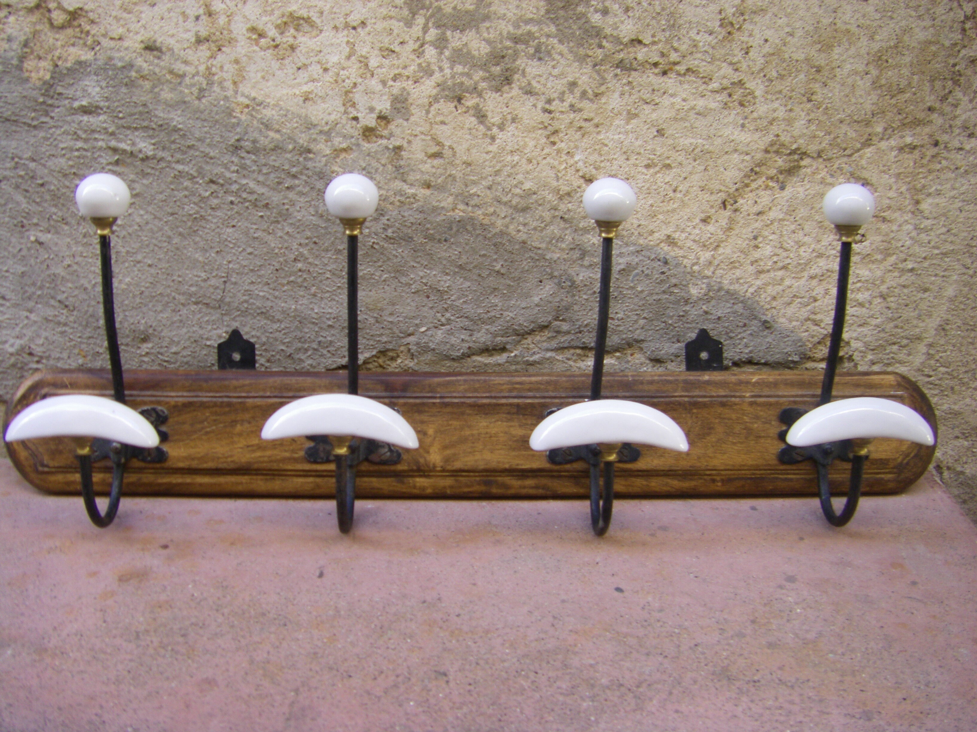 Vintage wall coat rack