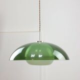 Italian Space Age Green Pendant Lamp in Acrylic Glass, 70s