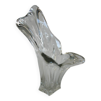 Designer crystal vase, 70s