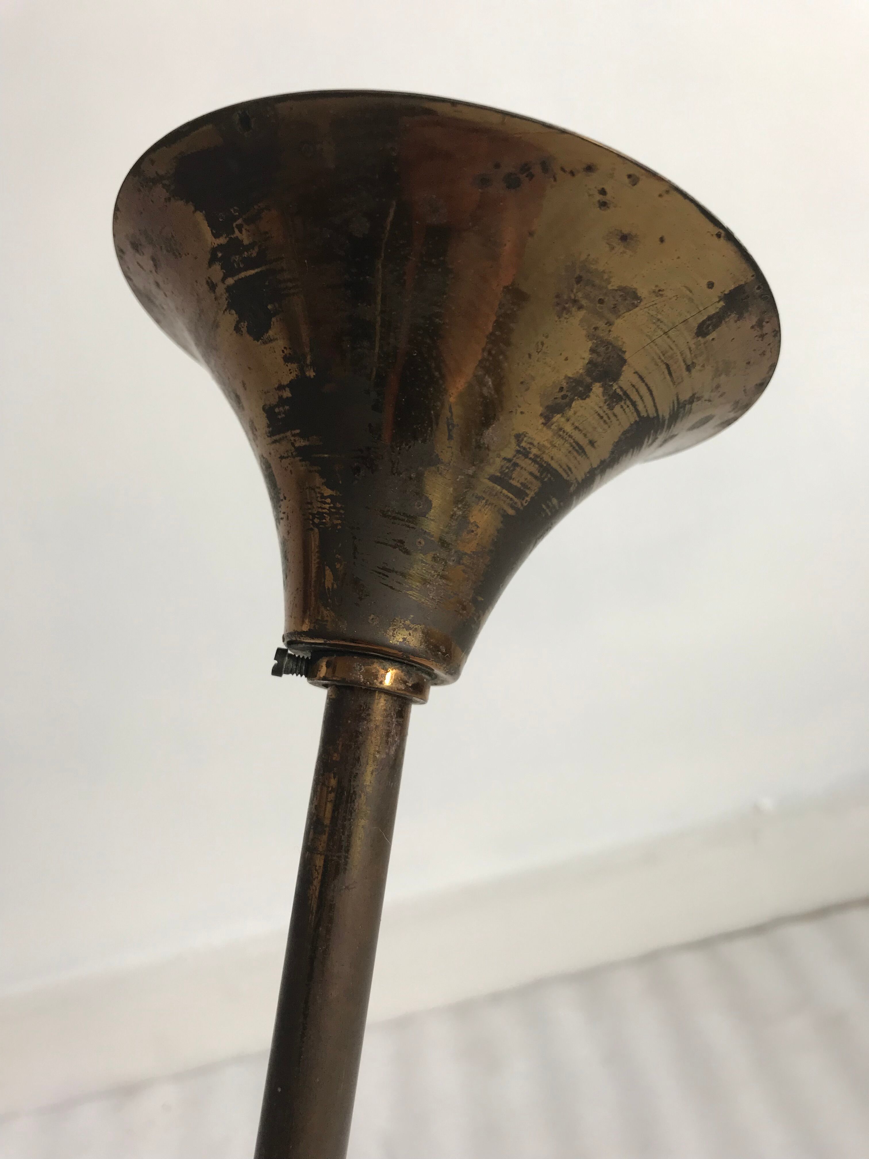 Glass and gilded brass chandelier