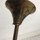 Glass and gilded brass chandelier