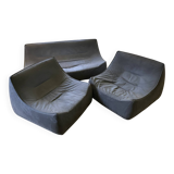 set of a 3-seater sofa and 2 armchairs - Saké Pascal Mourgue