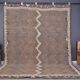 Tapis Kilim Oushak surdimensionné à motif floral vintage sku1866