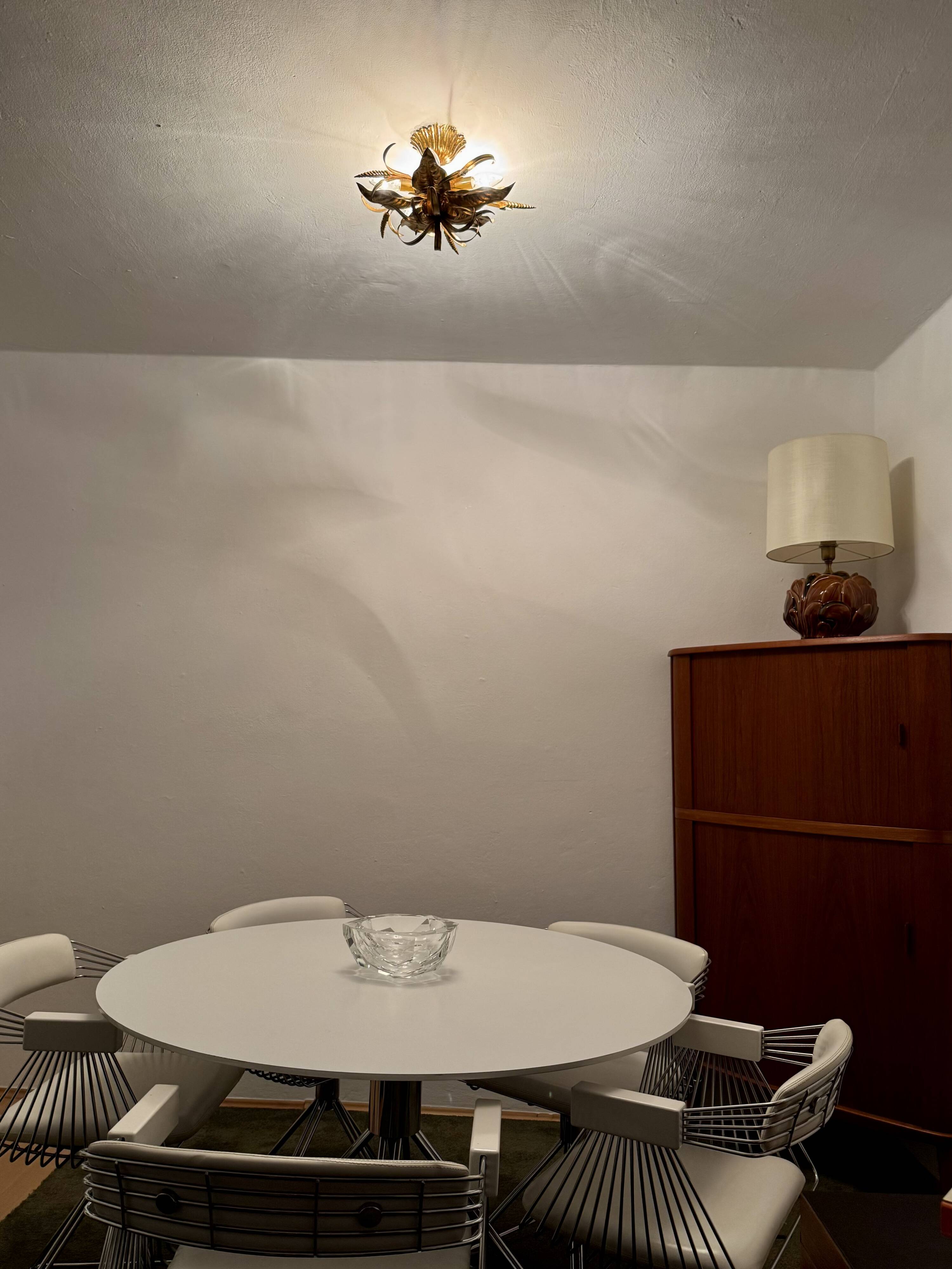 Golden Italian Hollywood Regency Chandelier by Hans Kögl