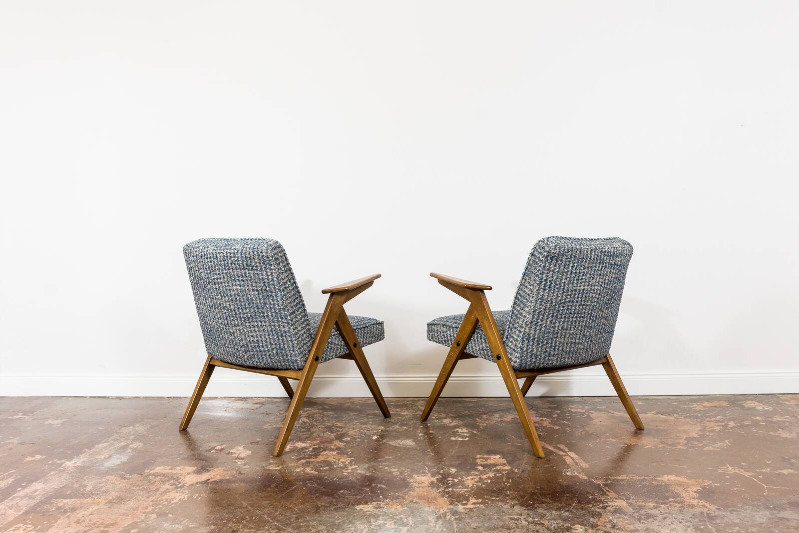 Customizable Pair Of Restored Mid Century "Bunny" Armchairs, 1970's