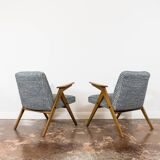 Customizable Pair Of Restored Mid Century "Bunny" Armchairs, 1970's
