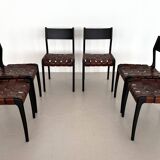 Piero Palange Werther Toffoloni Mod. 993 Dining Chairs for Montina 1960 Set of 6