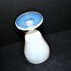 Sevres footed glass goblet chalice in white opaline signed “sèvres france”