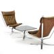 Chaises et table Chromed Falcon par Sigurd Ressell années 1970