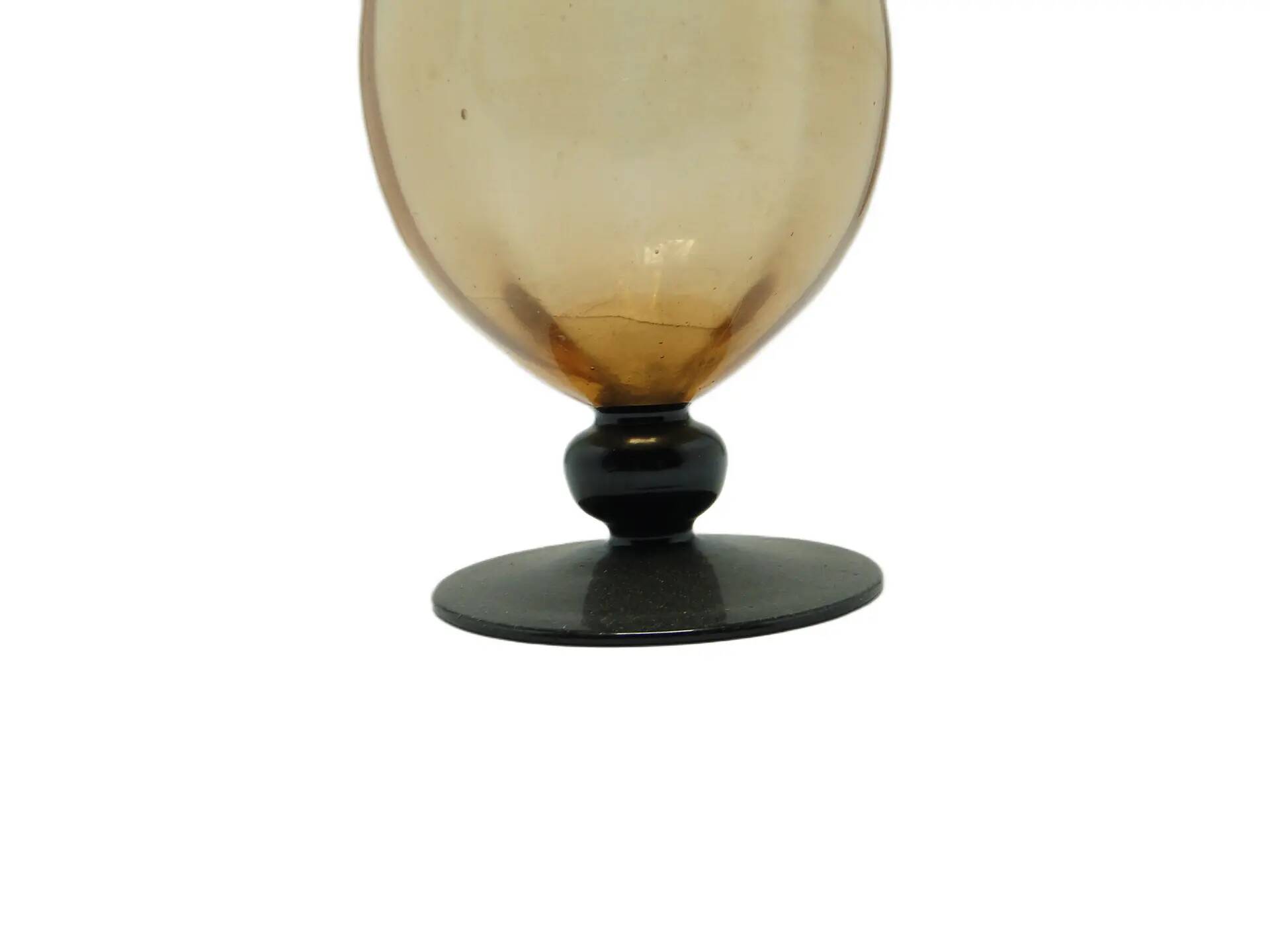 Art Deco decanter, pink glass, Poland, 1930s.