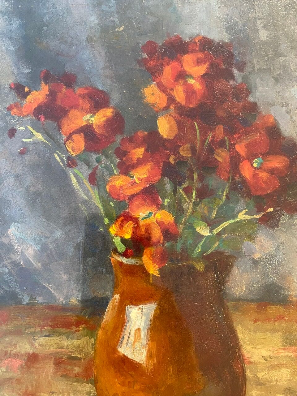 Old painting, still life with cloves by Abel Gay (1877-1961)