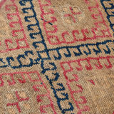 3x9 red & blue herki vintage runner rug 92x286cm