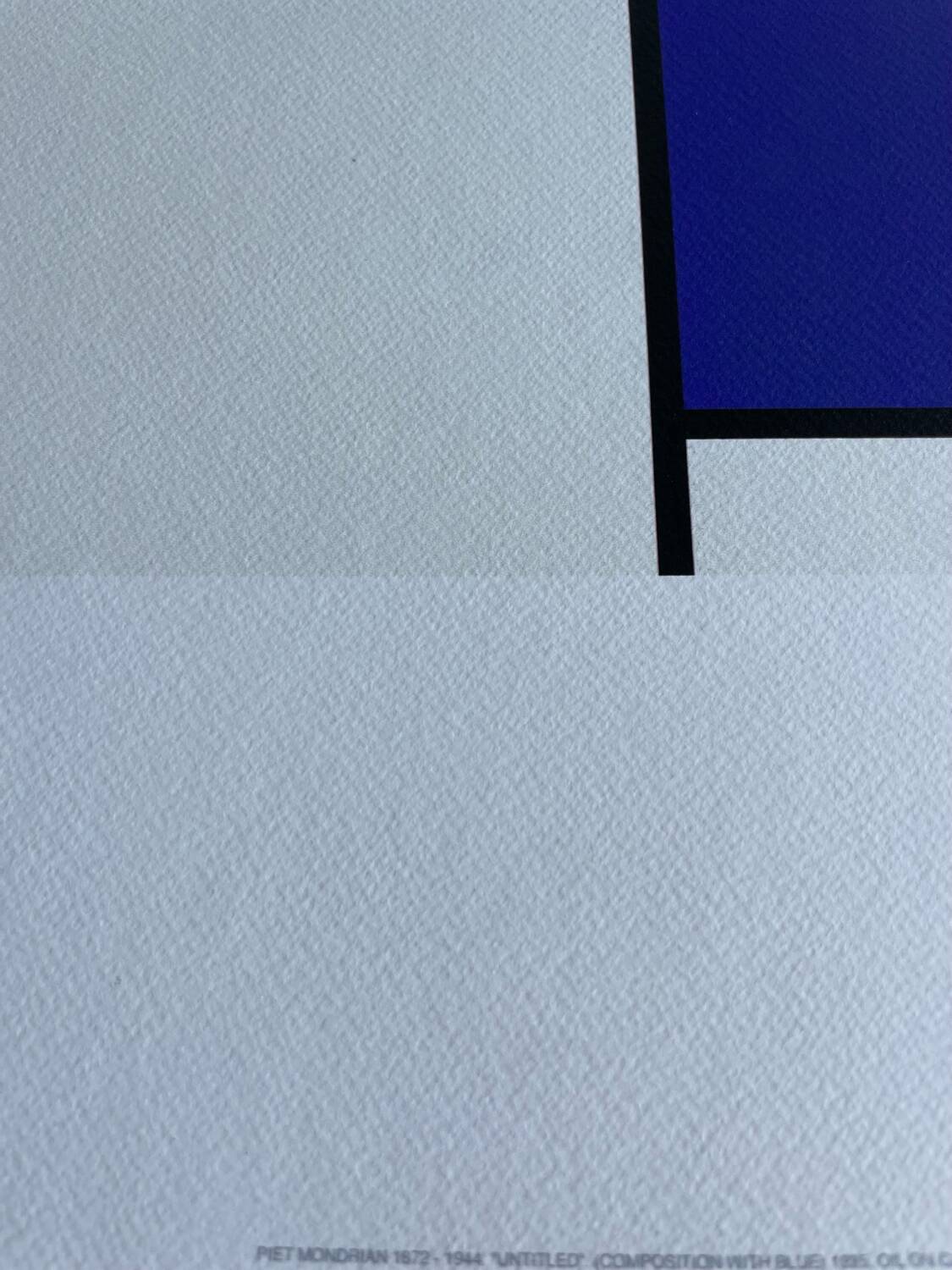 Piet Modrian (1872-1944), Composition with Blue, 1935, Copyright MondrianHoltzman Trust, Printed in Italy