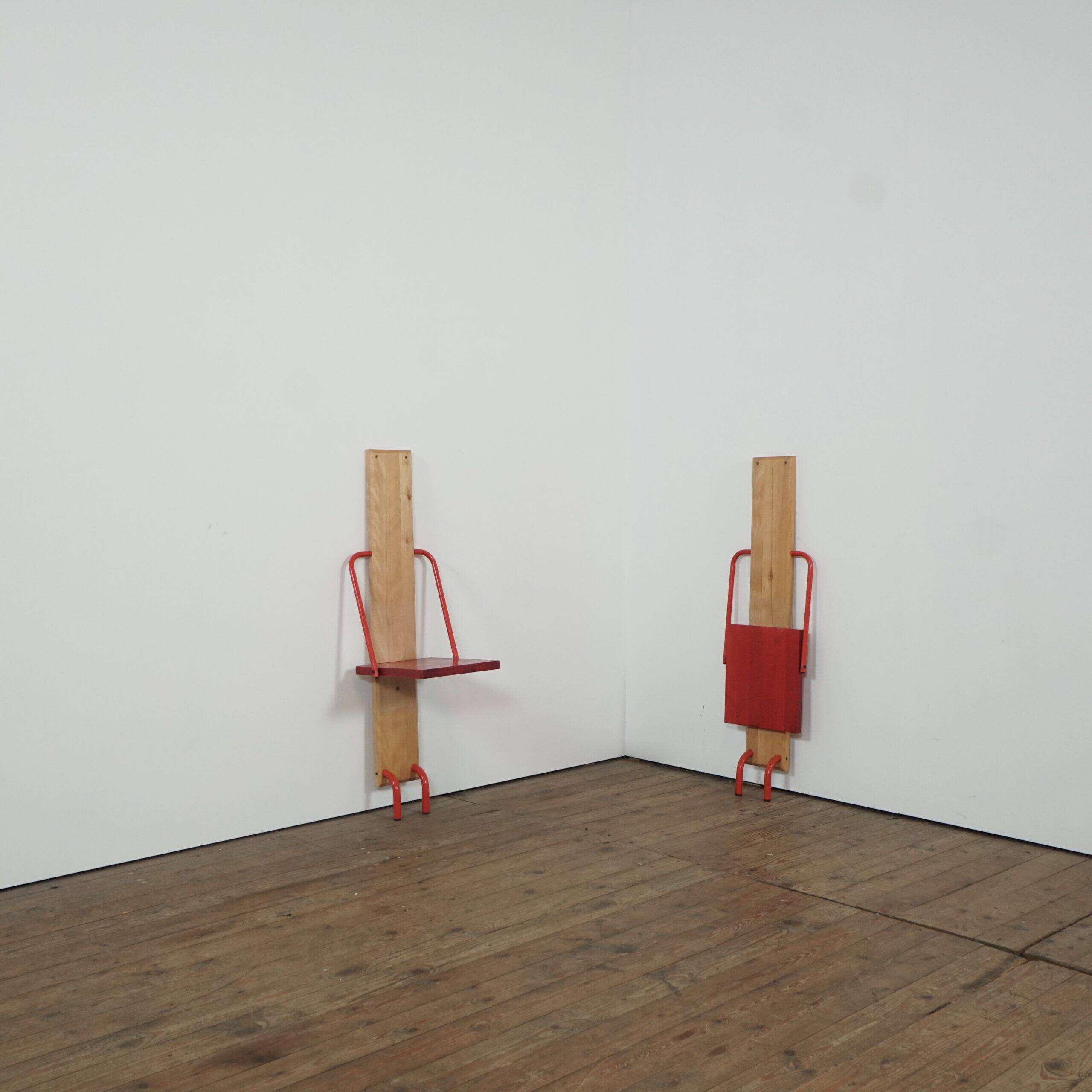 Set of two folding wall chairs by Anne Jonasson & John Dalin or Ikea