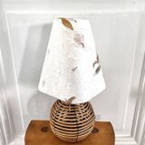 Rattan and herbarium ball lamp