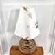Lampe boule rotin et herbier