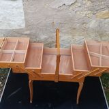 Wooden sewing basket