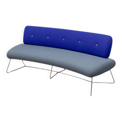 Canapé Allermuir Freeflow en tissu bleu et gris