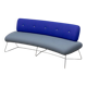 Allermuir Freeflow sofa in blue and grey fabric